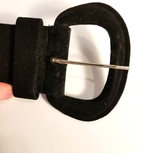 🔻REDUCED❣ ✅Accessories by Pearl Black Suede Wide Belt L - Picture 11 of 15